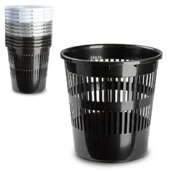 PATTUMIERA TONDA CESTINO IN PLASTICA 11.3LT 27.5X27.5X28 CM VARI COLORI 11962H1