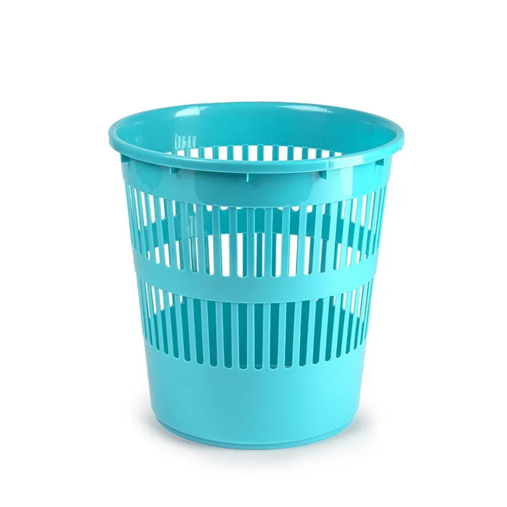 PATTUMIERA TONDA CESTINO IN PLASTICA 11.3LT 27.5X27.5X28CM IN VARI COLORI 11962