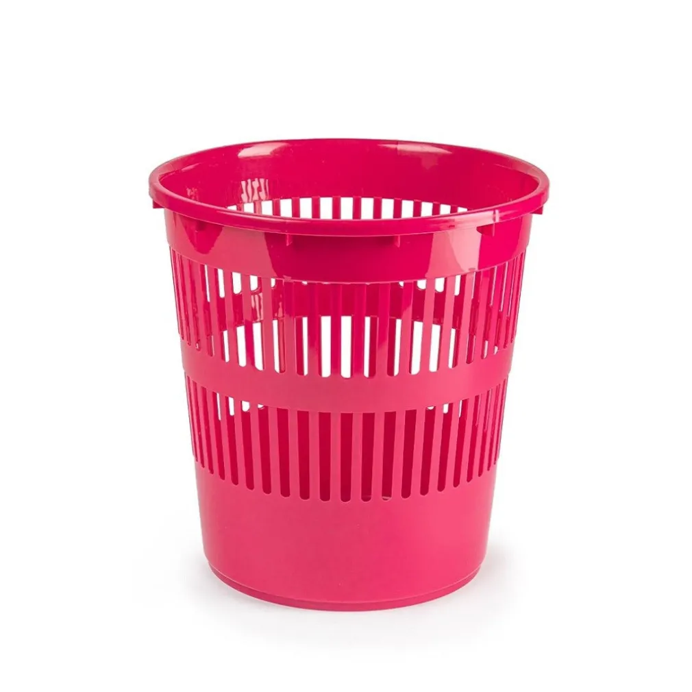 PATTUMIERA TONDA CESTINO IN PLASTICA 11.3LT 27.5X27.5X28CM IN VARI COLORI 11962