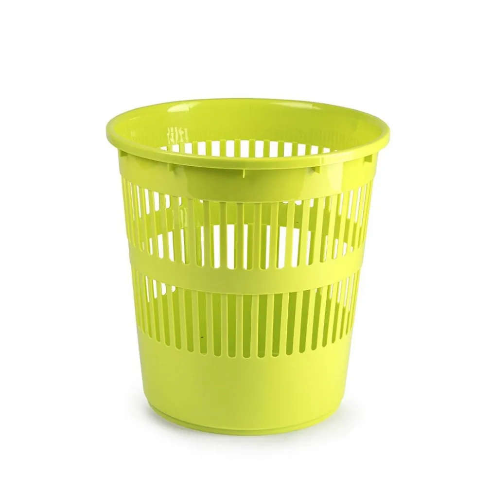 PATTUMIERA TONDA CESTINO IN PLASTICA 11.3LT 27.5X27.5X28CM IN VARI COLORI 11962