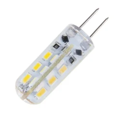 5pcs PEZZI DC12V 3014 SMD G4 Lampadina a led Luminosa 3W Bianco Caldo Freddo