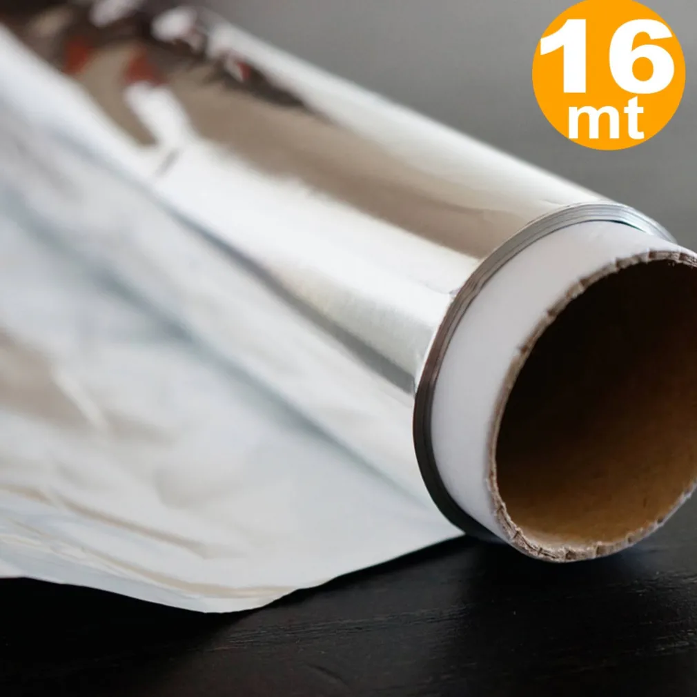 PELLICOLA ALLUMINIO PER ALIMENTI 16 MT ULTRARESISTENTE CONSERVA PROTEGGE E CUOCE