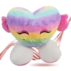 PELUCHE FORMA CUORE CON PIEDI MULTICOLOR PUPAZZO 55CM REGALO SAN VALENTINO 93079