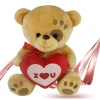 PELUCHE ORSO CON CUORE FIOCCO ROSSO IMPRONTA SU OCCHIO 30CM SAN VALENTINO 93772