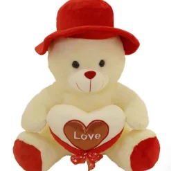 PELUCHE ORSO CON CUOREL PUPAZZO BAMBINI ORSACCHIOTTO IDEA REGALO SAN VALENTINO