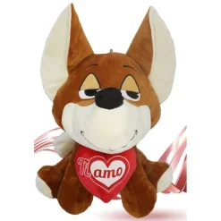 PELUCHE VOLPE 55 CM CUORE TI AMO IDEA REGALO SAN VALENTINO COL. ASSORTITI 92461