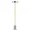PENDENTE IN ACCIAIO VERDE A SOFFITTO CROMATO PORTALAMPADA LAMPADA DESIGN MODERNO