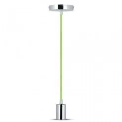 PENDENTE IN ACCIAIO VERDE A SOFFITTO CROMATO PORTALAMPADA LAMPADA DESIGN MODERNO