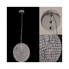 PENDENTE LAMPADA LAMPADARIO SFERICO TONDO CHIUSO CRISTALLI SOFFITTO LUCE LED DESIGN