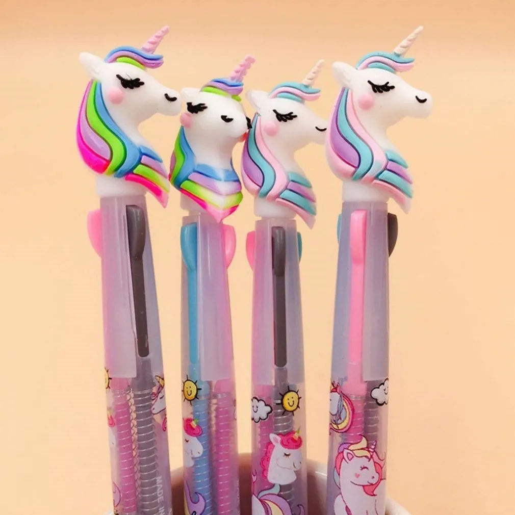 PENNA A SFERA MULTICOLOR UNICORNO UNICORNI PENNE REGALO BOMBONIERA SCUOLA ARCOBALENO