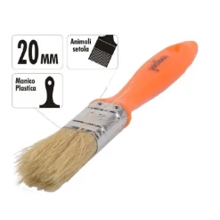 PENNELLO 20 MM PENNELLESSA CON MANICO IN PLASTICA PER PITTURA VERNICIARE 90253