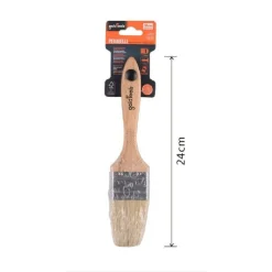PENNELLO PIATTO 24 CM MANICO IN LEGNO SETOLE MORBIDE PER PITTURA VERNICE 90205
