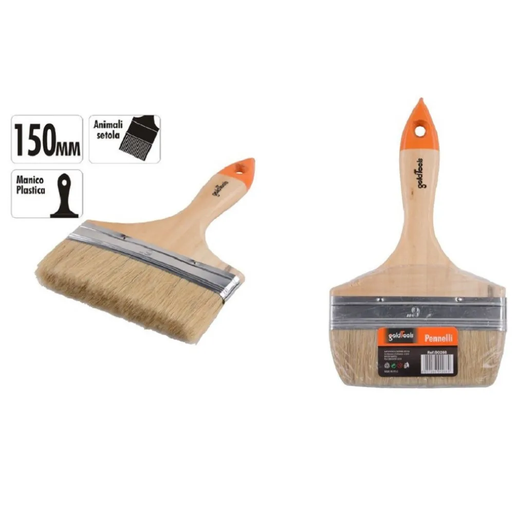 PENNELLO PIATTO DA 6" 150 MM PENNELLESSA PER PITTURA VERNICIARE DIPINGERE 90268