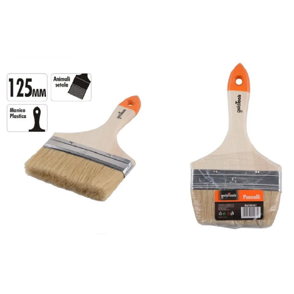 PENNELLO PIATTO DA 5" 125 MM PENNELLESSA PER PITTURA VERNICIARE DIPINGERE 90267