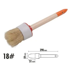 PENNELLO PITTURA MANIGLIA IN LEGNO SETOLE NATURALI A TESTA TONDA 51MM 18" 90297