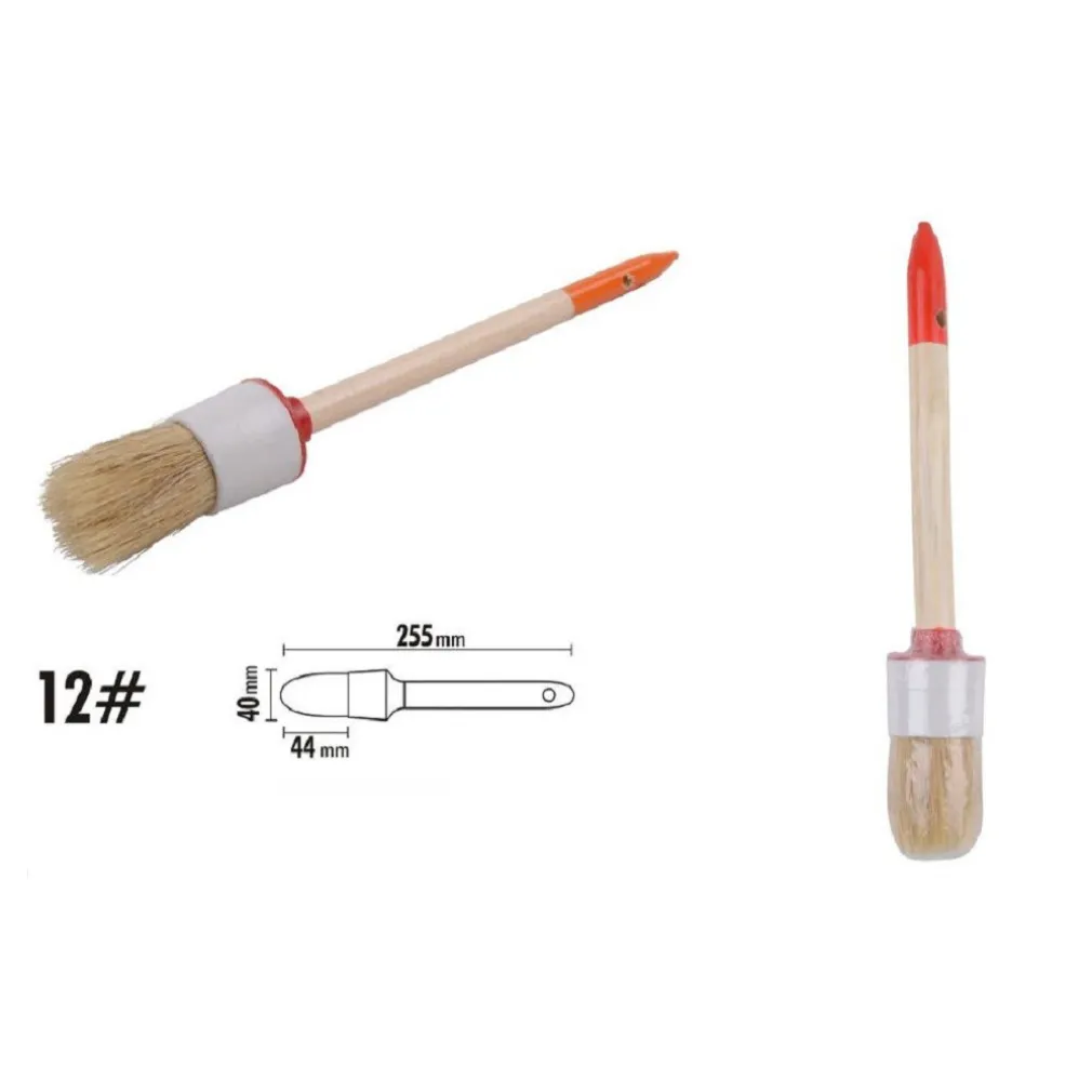 PENNELLO PITTURA MANIGLIA IN LEGNO SETOLE NATURALI A TESTA TONDA 44 MM 12" 90294