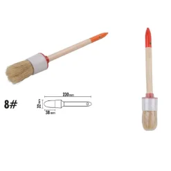PENNELLO PITTURA MANIGLIA IN LEGNO SETOLE NATURALI A TESTA TONDA 38 MM 8" 90292