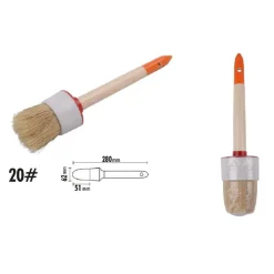 PENNELLO PITTURA MANIGLIA IN LEGNO SETOLE NATURALI A TESTA TONDA 51MM 20" 90298