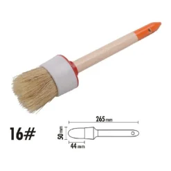 PENNELLO PITTURA MANIGLIA IN LEGNO SETOLE NATURALI A TESTA TONDA 44 MM 16" 90296