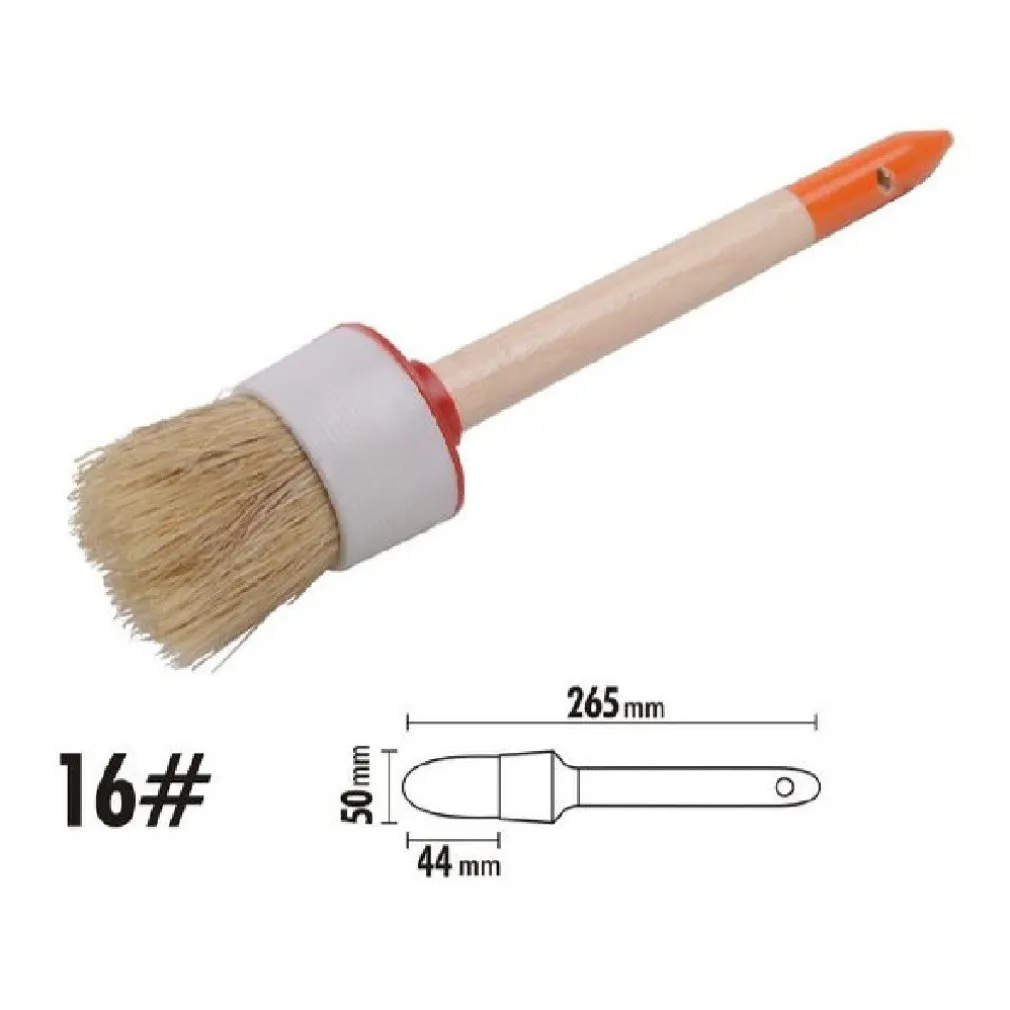 PENNELLO PITTURA MANIGLIA IN LEGNO SETOLE NATURALI A TESTA TONDA 44 MM 16" 90296