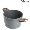 PENTOLA ANTIADERENTE ANTIGRAFFIO RESISTENTE 2 MANICI LEGNO PER PIANO INDUZIONE DA Ø16-20CM