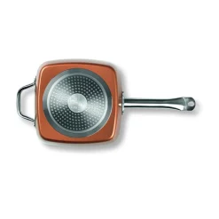 PENTOLA QUADRATA 4 IN 1 CASSERUOLA DA FORNO E FRIGGITRICE CON COPERCHIO IN VETRO