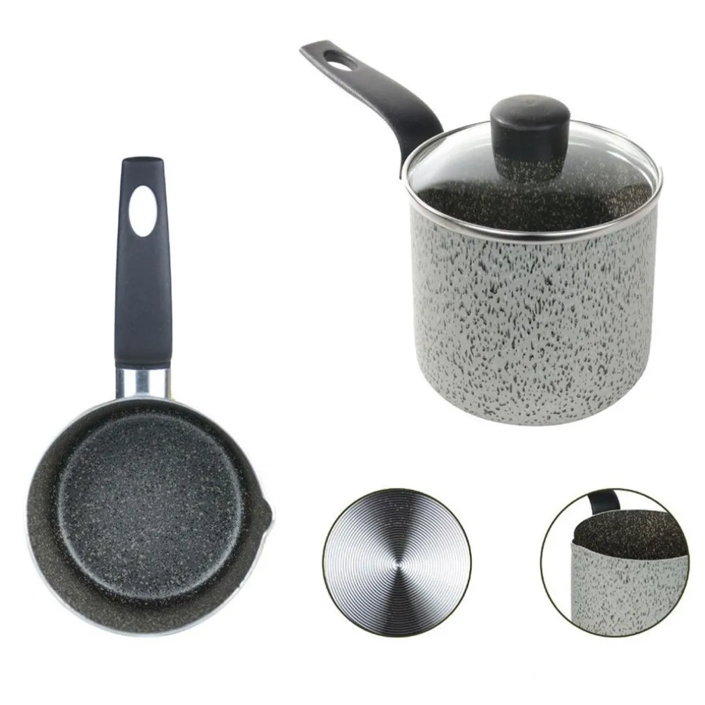 PENTOLINO BOLLILATTE CON RIVESTIMENTO ANTIADERENTE COPERCHIO IN VETRO 12 CM 044997M