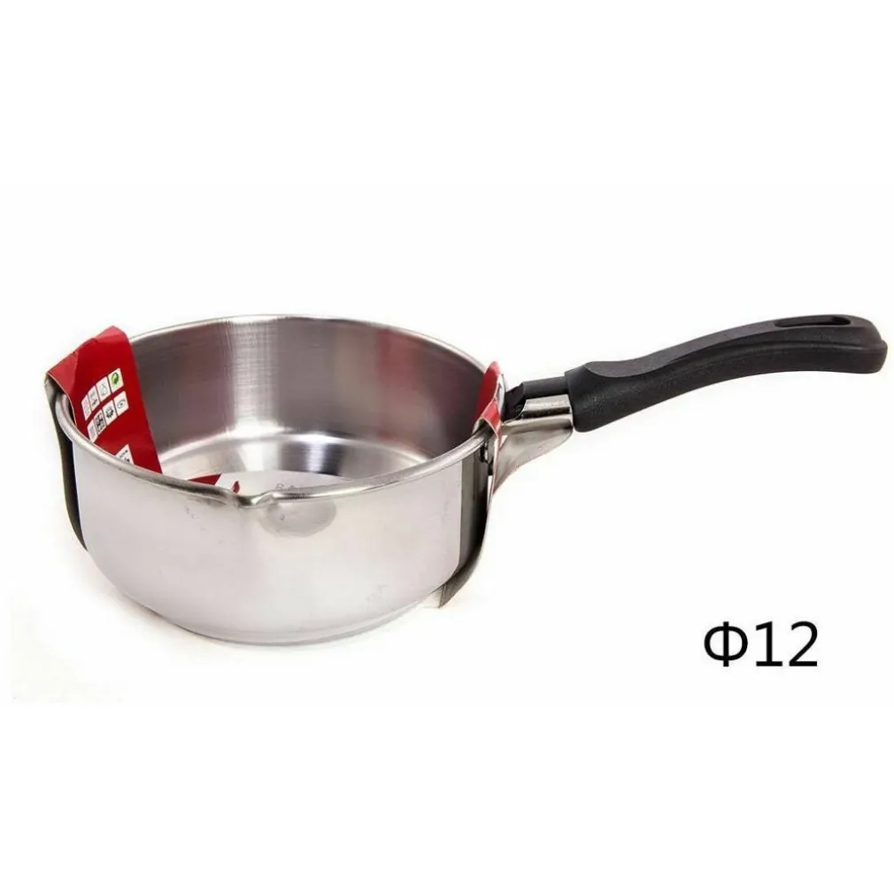 PENTOLINO BOLLITORE DA LATTE IN METALLO PENTOLA DIAMETRO 12CM MANICO BACHELITE