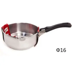 PENTOLINO BOLLITORE LATTE IN ACCIAIO INOX DIAMETRO 16CM MANICO BACHELITE 106851