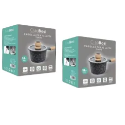 PENTOLINO PADELLA LATTE PENTOLA BOLLILATTE CON MANICO COPERCHIO 16CM 1,2LT T-9475