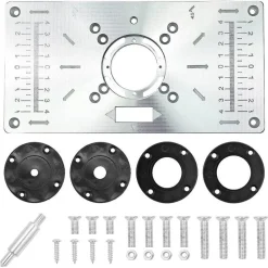 PIANO DI FRESATURA ROUTER PIASTRA PER FRESATRICE VERTICALE CON 4 ANELLI VITI