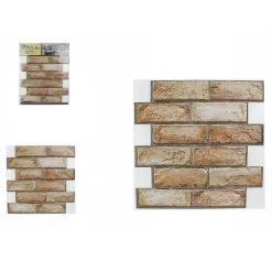 PIASTRELLA 3D MATTONELLA ADESIVO DA PARETE MURO PANNELLO 30 X 30 CM 65068