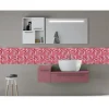 PIASTRELLA 3D MOSAICO MATTONELLA PARETE RITAGLIABILI MURALI ADESIVI 30X30CM ROSA