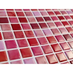 PIASTRELLA 3D MOSAICO MATTONELLA PARETE RITAGLIABILI MURALI ADESIVI 30X30CM ROSA