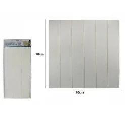 PIASTRELLA MATTONELLA 3D ADESIVO PARETE MURO PANNELLO 70X70CM LEGNO BIANCO 71104