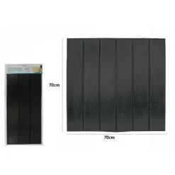 PIASTRELLA MATTONELLA 3D ADESIVO PARETE MURO PANNELLO 70X70CM LEGNO NERO 71103