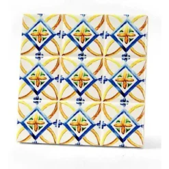 PIASTRELLA ORNAMENTALE CERAMICA 11X11 CM TERRA D'AMURI 4 DECORI ASSORTITI 820854