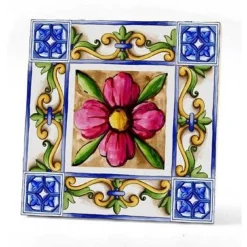 PIASTRELLA ORNAMENTALE CERAMICA 11X11 CM TERRA E SOLE 9 DECORI ASSORTITI 825637