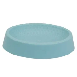 PIATTINO PER SAPONE AZZURRO LAVORATO PORTASAPONETTA MODERNO ACCESSORI BAGNO 79796