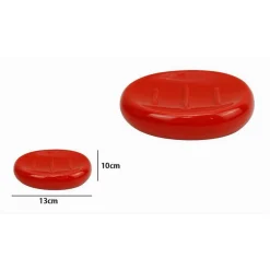 PIATTINO PER SAPONE CERAMICA ROSSO PORTASAPONETTA MODERNO ACCESSORIO BAGNO 79262