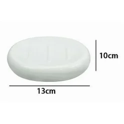 PIATTINO PER SAPONE CERAMICA BIANCO PORTASAPONETTA MODERNO ACCESSORI BAGNO 79246