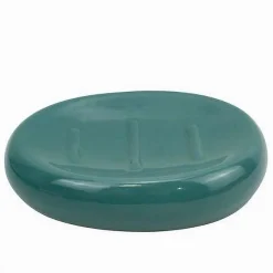 PIATTINO PER SAPONE CERAMICA VERDE PORTA SAPONETTA MODERNO ACCESSORI BAGNO 79266