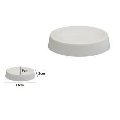 PIATTINO PER SAPONE DECORATO BIANCO PORTASAPONETTA MODERNO ACCESSORI BAGNO 79780