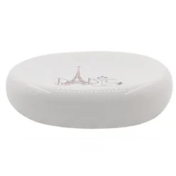 PIATTINO PER SAPONE DECORATO SCRITTA PARIS PORTA SAPONETTA ACCESSORI BAGNO 87037