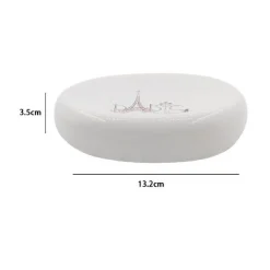 PIATTINO PER SAPONE DECORATO SCRITTA PARIS PORTA SAPONETTA ACCESSORI BAGNO 87037