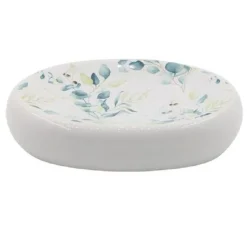 PIATTINO PER SAPONE DECORATO FIORI FOGLIE PORTA SAPONETTA ACCESSORIO BAGNO 87051