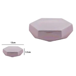 PIATTINO PER SAPONE ESAGONALE EFFETTO VISIVO PORTASAPONETTA ACCESSORI BAGNO 79941