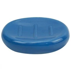 PIATTINO PER SAPONE IN CERAMICA BLU PORTASAPONETTA MODERNO ACCESSORI BAGNO 79258