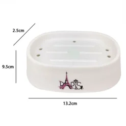 PIATTINO PER SAPONE PORTA SAPONETTA DECORATO SCRITTA PARIS ACCESSORI BAGNO 87042