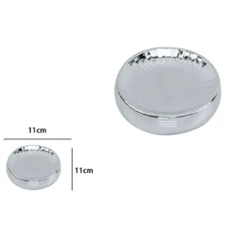 PIATTINO PORTA SAPONE ARGENTO PORTA SAPONETTA PER BAGNO ACCESSORI ARREDO 59924